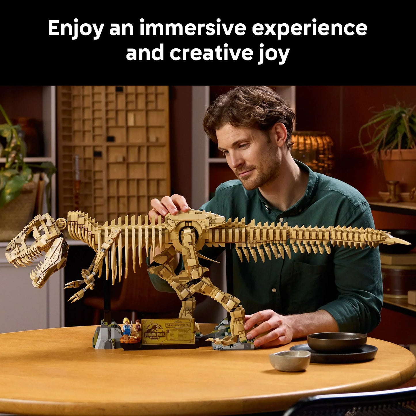 [🇺🇸 US Warehouse]-wk-blok T-Rex Dinosaur Skeleton Fossil - 76968