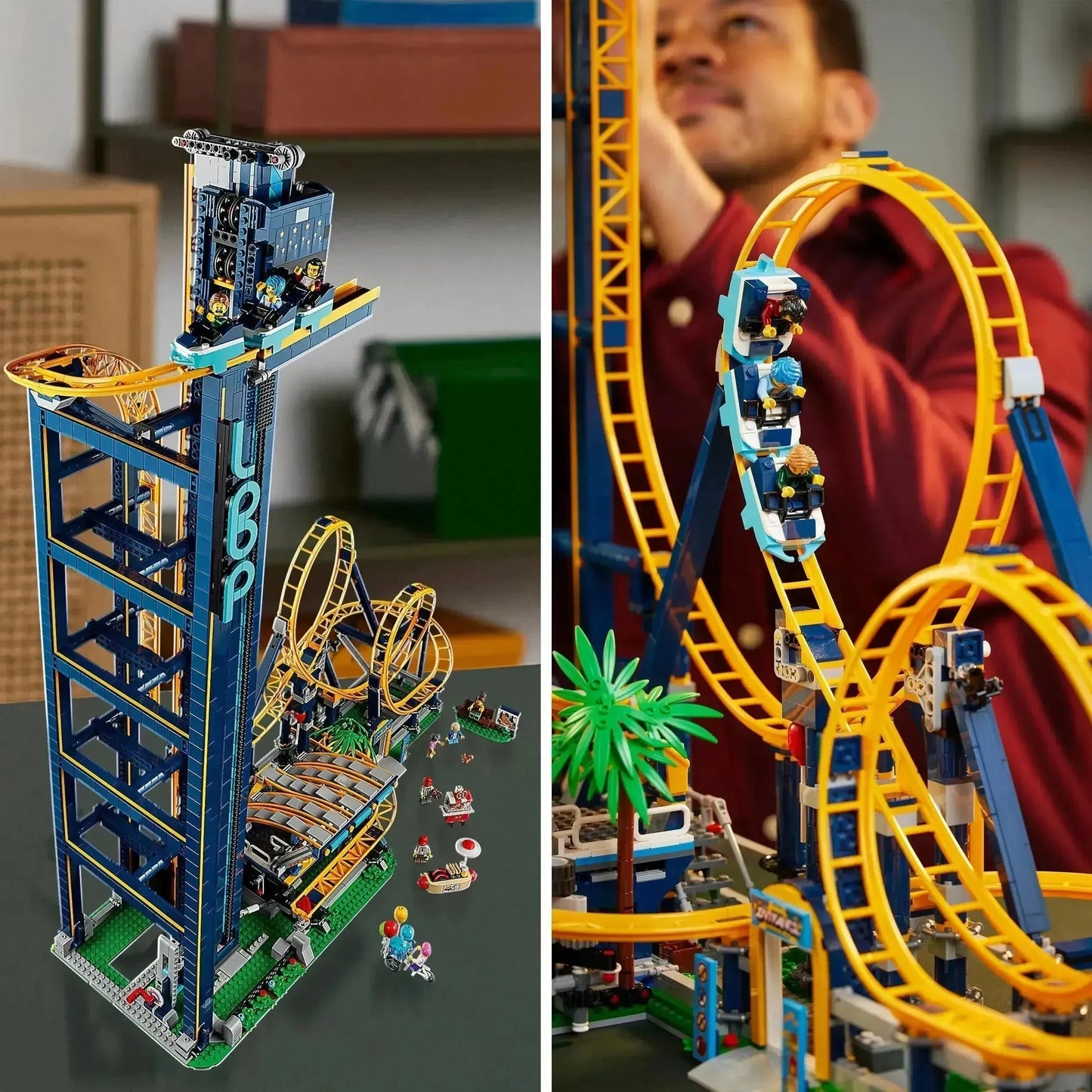 [🇺🇸 US Warehouse]-wk-blok Amusement Park Loop Coaster - 10303