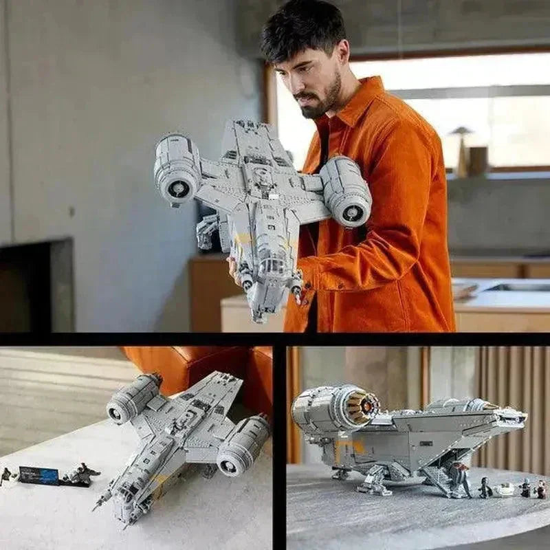 [🇺🇸 US Warehouse]-wk-blok Bounty Hunter's Razor Crest Ship - 75331