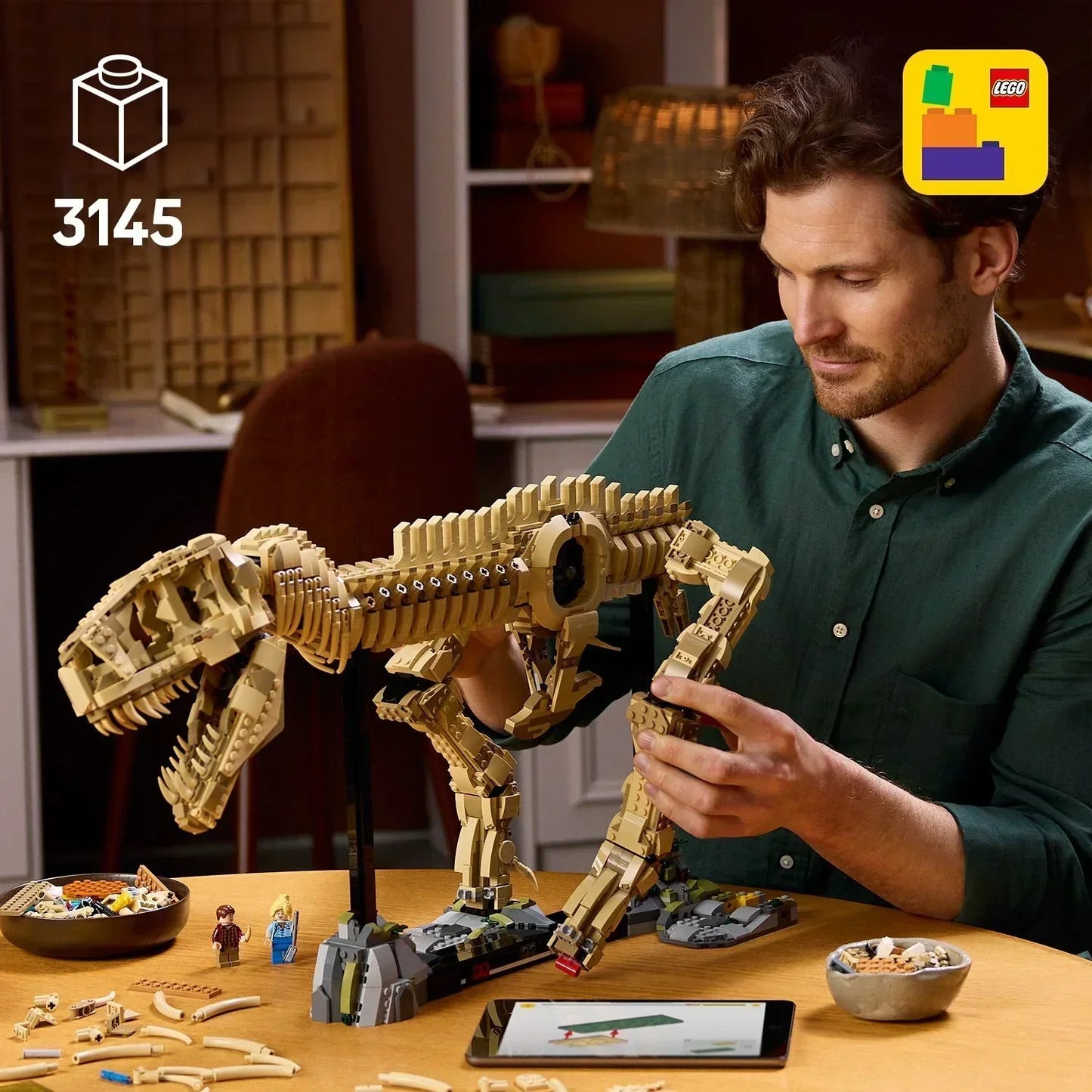 [🇺🇸 US Warehouse]-wk-blok T-Rex Dinosaur Skeleton Fossil - 76968
