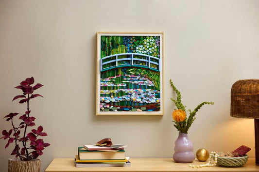 US Warehouse | Claude Monet Water Lily Pond Wall Art Building Set (31220) – 1,445 Pcs